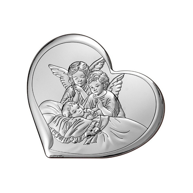 Aniołek Stróż - srebrny obrazek Beltrami 6450/3